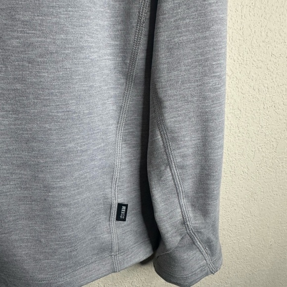 REI co op mid weight base layer half zip alloy gray heather size small - Picture 2 of 5